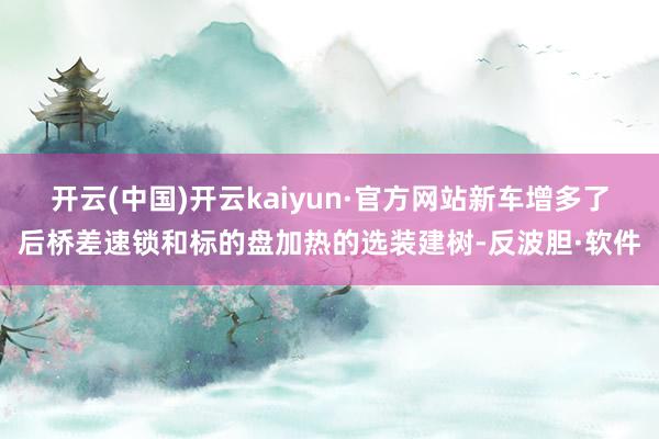 开云(中国)开云kaiyun·官方网站新车增多了后桥差速锁和标的盘加热的选装建树-反波胆·软件