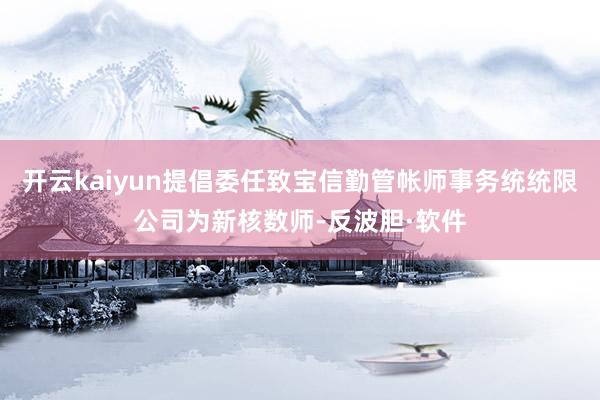 开云kaiyun提倡委任致宝信勤管帐师事务统统限公司为新核数师-反波胆·软件